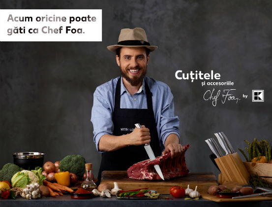 Acum oricine poate gati precum un chef, cu accesoriile si cutitele din linia Chef Foa by Kaufland